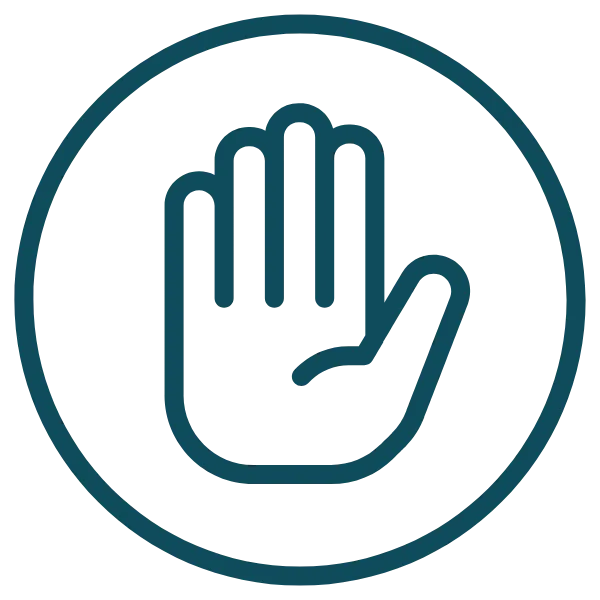 Prevention icon representing safer choices and practical personal safety habits